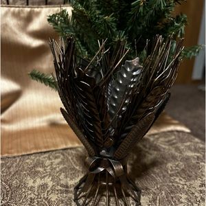 Wheat Metal Candle Holder